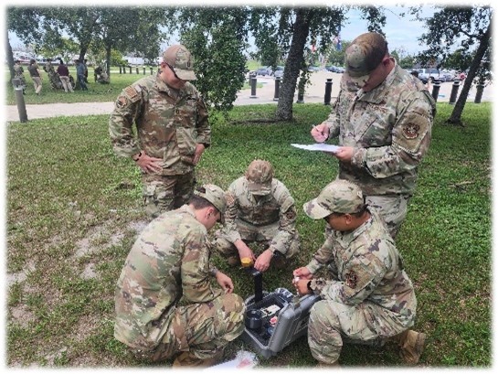 OPH cross training on environmental health equipment with Air Force